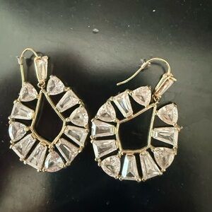 Kendra Scott Elegant Gold and Silver Teardrop Earrings